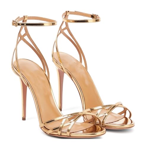 Gold Lace-up High heels, Women's Lace-up High2