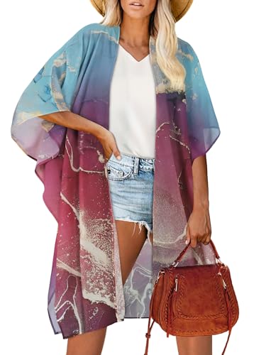 Image of Women's Kimono Beach Cover up for Summer Bathing Suits Cardigans Casual Loose Swimwear 2026