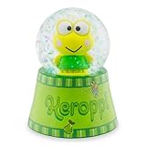 Sanrio Keroppi Mini Light-Up Adult Snow Globe with Swirling Glitter Display | 3 Inches Tall