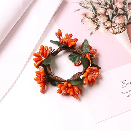 Holiday Wreaths Napkin Rings Set Of 12 Christmas Thanksgiving Valentine Easter Theme Handmade Diy Berries Garland Napkin Ring Holders For Wedding Family Party Table Great Decorations Zhttaws #TOP4