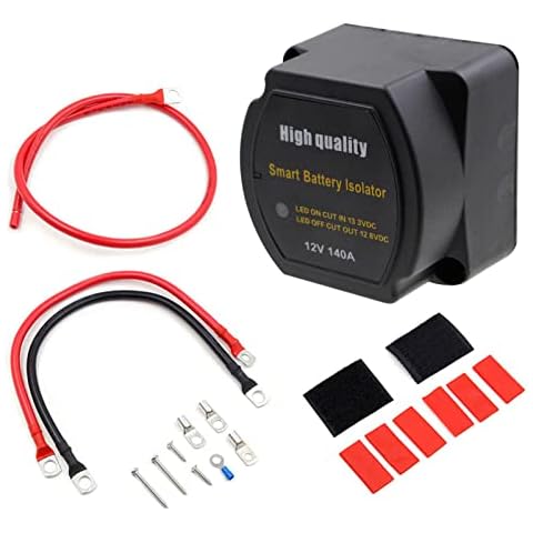 ATHERR 12V 140 Amp Voltage Sensitive Relay | 12V 140Amp Voltage Sensitive Relay - VSR Intelligent Split Charge Relay, for Trucks, SUVs, ATV, UTV Boats, Campervan, Safe, Water and Vibration Resistant Cover