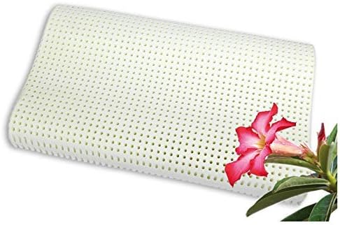 venixsoft Latex Foam Cushion with Anatomical Neck Wave with Pure Cotton Pillow Case Made in Italy