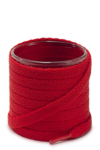 Image of Shoemate Flat Solid Color 5 /16 inch Shoe Laces for Sneakers and Athletic Shoes with 4 Shoelaces Aglets