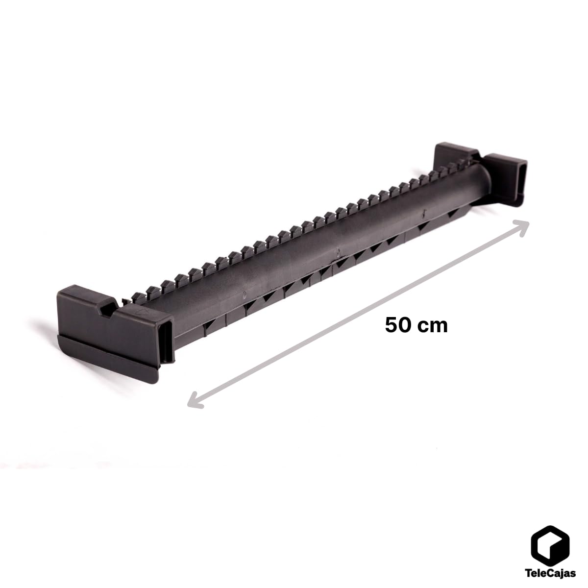 TELECAJAS | 50 Barras Perchero Ranuradas | Colgar Ropa en Cajas Armario de Cartón | Ancho: 50 cm | Caja de 50 Perchas