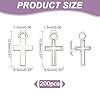 HOBBIESAY Environ 200 Mini Charmes Croix 15.5mm Forme de Croix Breloques à Maillons Argentés Pendentifs de Boucles pour de Fabrication de Bijoux Trou:1.5mm #1