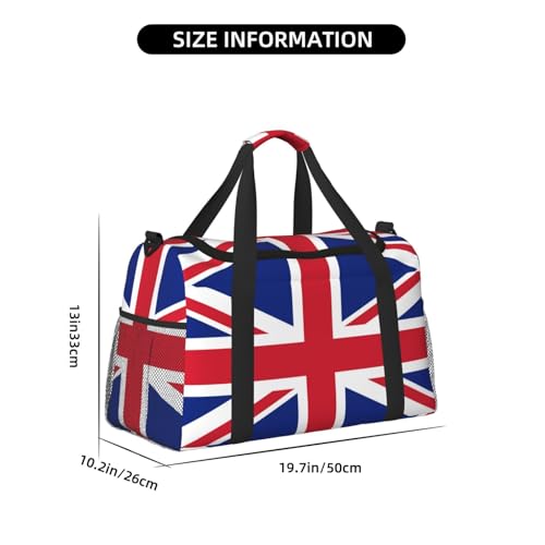 Union Jack All Uk Flag Duffel Travel Gym Sports Overnight Weekend Duffle Bags For Men Women4