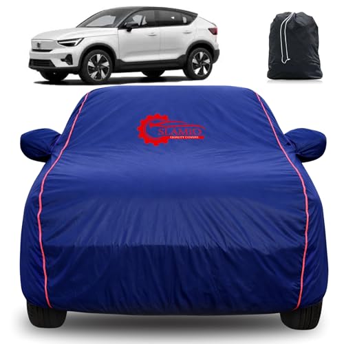 Image of 100% Waterproof Car Cover for Volvo EC40 2025-2026 | All-Weather, Dustproof & UV Protection | Heavy-Duty 3-Layer Fabric | Custom Fit with Mirror & Antenna Pocket | Navy Blue