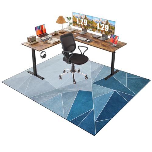 Tappeto Gaming Pavimento Ufficio Protettore del Pavimento Tappeto Salvapavimento Antiscivolo per Pavimenti Duri Tappetino per Sedia a Rotelle Tappetino Pavimenti per Parquet e Piastrelle 140 x 160 cm