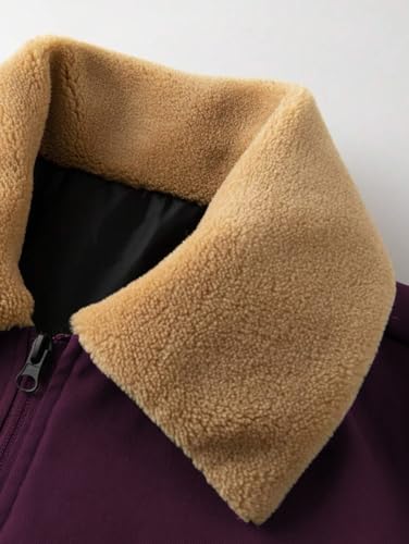 Image of GLASGO Men's Colorado Fleece-Lined Bomber Jacket || Winter Warm Stylish Casual Coat with Soft Collar & Zipper Closure