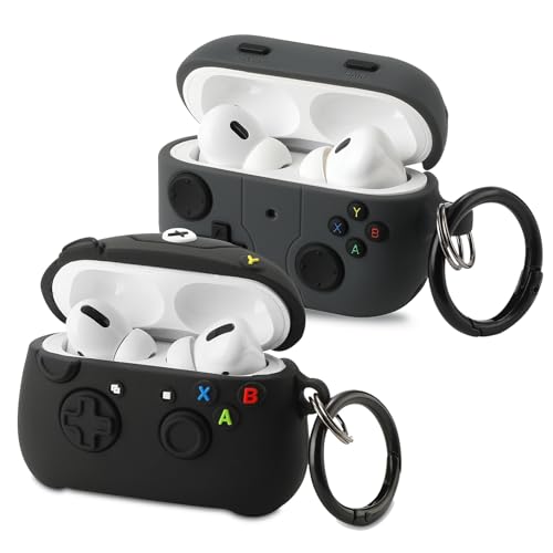 Image of [2Pack] Compatible Airpods Pro 3 Case(2025),Cute Gamepad Design Cases Soft Silicone Protective Cases for Apple AirPods Pro 3rd Generation Case,Airpod Pro 3 Cover with Keychain for Men /Boy
