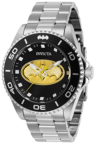 Invicta Men's DC Comics Quartz Watch with Stainless Steel Strap, Silver, 22 (Model: 29696)