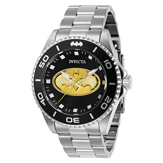 Invicta Men's DC Comics Quartz Watch with Stainless Steel Strap, Silver, 22 (Model: 29696)