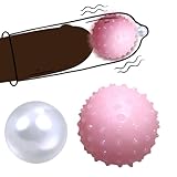 Vibrating Pennis Extender, Penis Enlarger Beads Use with Condom Pennis Sleeve 4 Pcs Silicone Sex Balls Reusable Soft Dick Extender Penis Extension Longer Lasting Adult Sex Toys for Men Couples
