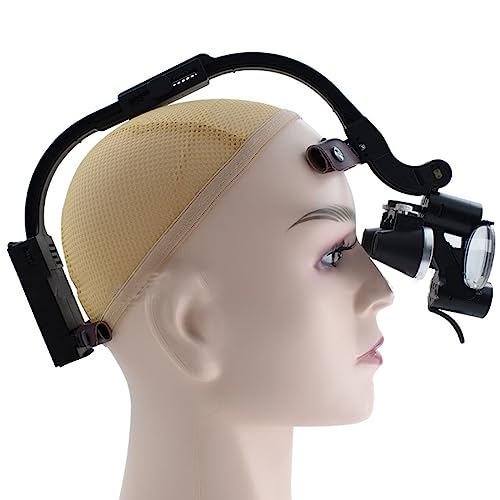 SXTYFBB Lupa Frontal Dental inalámbrica, 2,5X, 3,5X, Lupa Frontal Dental portátil, Linterna Frontal LED quirúrgica de 5 W, portátil para otorrinolaringología (3,5X)