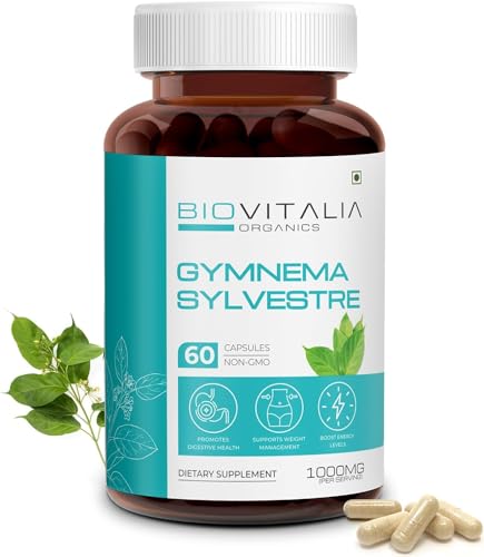 Gymnema Sylvestre Capsule 1000mg | Dietary Supplement for Healthy Blood Sugar Levels | Chromium Picolinate Alternate| Support Metabolism - 60 Vegan Capsules Gymnema Sylvestre Capsule 1000mg | Dietary Supplement for Healthy Blood Sugar Levels | Chromium Picolinate Alternate| Support Metabolism - 60 Vegan Capsules