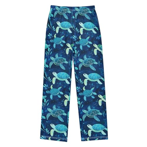 Sea Turtles Boys Pants Girl Sleep Pants Long Trousers Elastic Waist Lounge Bottoms S