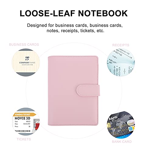 TOYANDONA A6 Couro PU Notebook Organizador Planejador de Orçamento Da Folha Solta Binder 6 Fichário