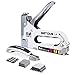WETOLS Staple Gun with Remover, Heavy Duty Staple Gun, 3 in 1 Manual Nail Gun with 3000 Staples(D, U and T-Type), for Upholstery, Material Repair, Carpentry, Decoration, Furniture, DIY WE-809