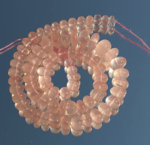 Perles rondelles en quartz rose naturel LKBEADS pour la création de bijoux artisanaux