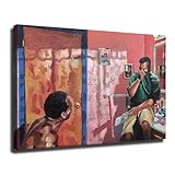 ZJHVVU Friday Movie Posters Funny Toilet Bathroom Scene Romantic Inspirational Painting Canvas Wall Art Poster Gift HD Image Printing Suitable for Modern Home, Living Room (08x12inch-Unframed)