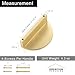QOGRISUN 2-Pack Solid Brass Cabinet Pulls, Gold Half Moon Drawer Dresser Handles, 2-1/2-Inch Hole Center, Kitchen Cupboard Hardware, Brushed Brass Finish