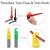 12PCS Multimeter Leads, Back Probe Kit, Multimeter Test Leads Kit with Alligator Clips, Replaceable Wire Piercing Probes, Test Hooks, Back Probe Pins