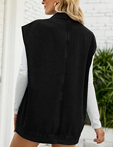 Chaleco desgastado de algodón con corte oversize y largo medio de mujer 5