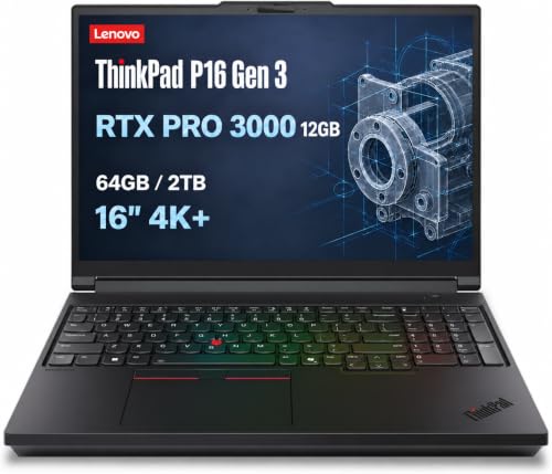 Lenovo ThinkPad P16 Gen3 Laptop, 4K+, Ultra 7 255HX, RTX PRO 3000, 64GB/2TB