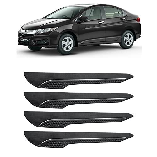 Image of AOSIS-Car Bumper Protector /Bumper Guard for Honda Cityi-VTEC with Single Chrome Stripe (4-Pcs)