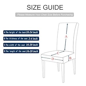 Muuyi christmas chair covers stretch chairs slipcovers washable protector cover seat slipcover for dining room ceremony hotel chrismasbell 4pack  urban country home decor