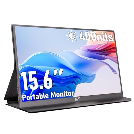FMC 15.6 Inch 400 nits 1080P FHD Portable Monitor 60 Hz Ultra Slim Travel Monitor USB-C HDMI with Cover & Cables for Laptop PC MAC PS Xbox Switch Screen Extender