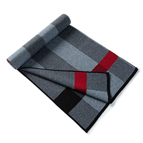 Bufanda de lana merina para hombre el regalo perfecto de invierno con cuadros de tartán y caja