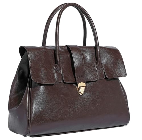 Sac à main vintage pour femme : grand sac fourre-tout en cuir végétalien spacieux et léger