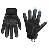 UBORSE Handschuhe Vollfinger Touchscreen Motorradhandschuhe Sporthandschuhe Einsatzhandschuhe Stoßdämpfend Trainingshandschuhe rutschfest für Radfahren Airsoft Paintball Jagd