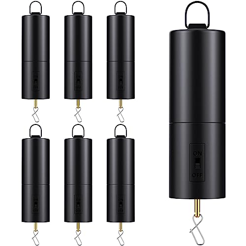 Therwen 6 Pcs Ornament Spinner Battery Operated Wind Spinner Motor Rotator Disco Ball Motor Outdoor Hanging Ornament for Mardi Gras Festival Tree Decoration No Battery(Black)