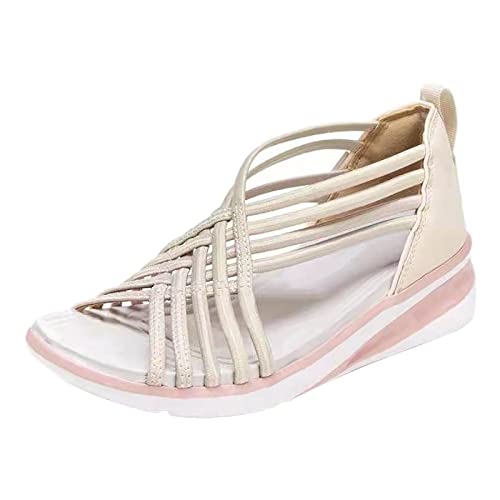 Sandales femmes été confortables avec double boucle en cuir style basket léopard