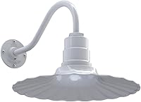 Vista 21 de Steel Lighting Co. Highland Park - Luz de granero Montada en la pared al aire libre Onda radial de 16 pulgadas Brazo recto de 11 pulgadas