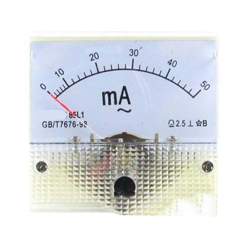 Ampèremètre analogique de tableau 20mA AC modèle 85L1 boîtier blanc