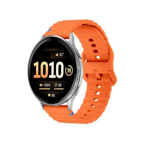 Bracelet sport wave en silicone orange 18mm compatible avec Garmin