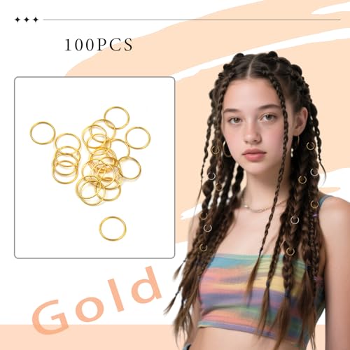 100 Piezas Aros para Trenzas Accesorios para el Cabello miniatura 5