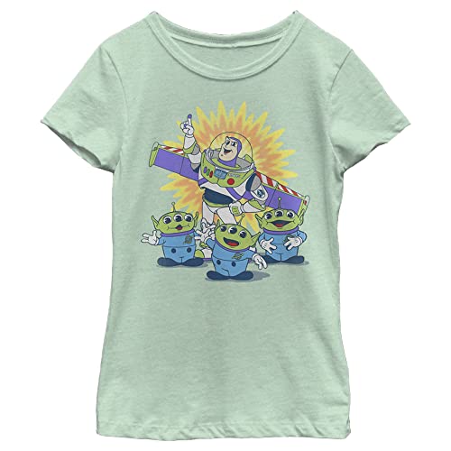 Image of Girl's Toy Story Buzz Lightyear and Aliens T-Shirt