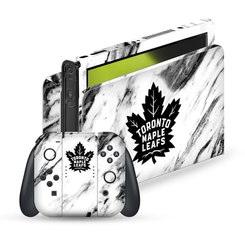 Vinyle Toronto Maple Leafs Nintendo Switch OLED avec habillage premium effet marbre