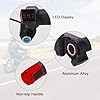 Throttle Grip Set,1 Pair E-Bike Throttle Grip with LCD Voltage Digital Display,Electric Motorbike Scooter Wire Twist Throttle Bike Throttle Grip Handlebar Left Right,12-84V (Red) #3
