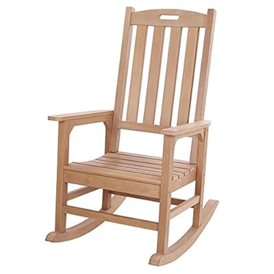 Vaneventi Outdoor Rocking Chair with 350lbs Support, All-Weather Oversized Outdoor Chair, Fade-Resistant Porch Rocker… 41aIdD8eJyL. SS400
