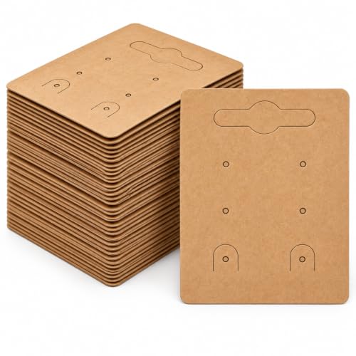 Enenes 200 Pack Earring Display Cards, 2 x 2.8 Inch Jewelry Holder Cards