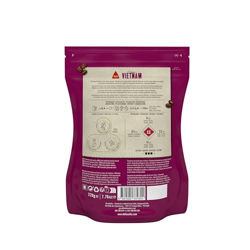 Delta Caf&eacute;s Vietnam Ground Coffee 220g/7.76 oz &ndash; Asian Arabica & Robusta Blend, Full-Bodied Medium Roast Espresso Coffee with Chocolate Notes