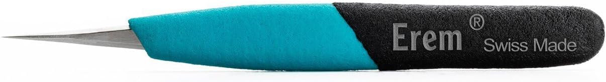 Erem Utility Tweezers - Stainless Steel Tip - Straight Tip Shape - 4.724 in Length - E3CSA [PRICE is per EACH]