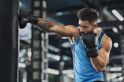 Image of Punching Bag Boxing Bag for Home Gym Heavy Duty Punching Bag with Stainless Steel Hanging Chain 2Feet Unfilled Synthetic Leather and Hand Wrap for (MMA,Kickboxing,Muay Thai,Taekwondo,Judo,Karate)
