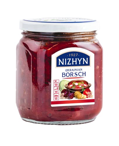 Nezhin ucraniano Borsch Niżyn, sin conservantes e ingredientes frescos, 450 g, paquete de 1
