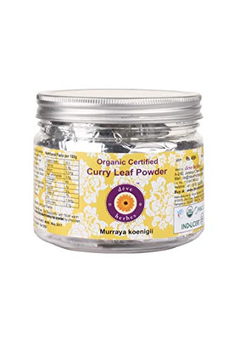 Deve Herbes - Polvo de hoja de curry puro (Murraya koenigii) orgánico certificado 100% natural grado terapéutico 200 g Cover